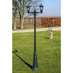 Preston Στύλος Φωτισμού Κήπου 2φωτος Πράσινος 215 cm 40247