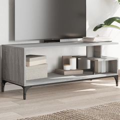Έπιπλο TV Γκρι Sonoma 102x40x41εκ Επ Ξύλο/Ατσάλι Ηλ Βαφή Πούδρα 842414