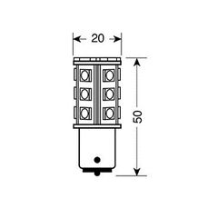 ΛΑΜΠΑΚΙ P21/5W 12V BAY15d HYPER-LED 81-thumb-2