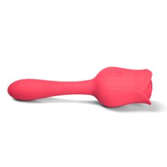 7-Function Red Color Silicone Clitoral Rose Sucking Massager wit-thumb-1