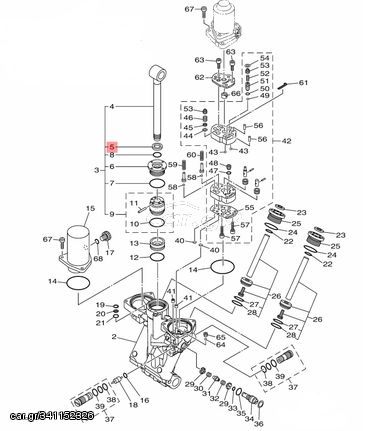 Τσιμούχα Μπουκάλας Power Trim Yamaha F.150 (63P) 2004-2020 931061900100