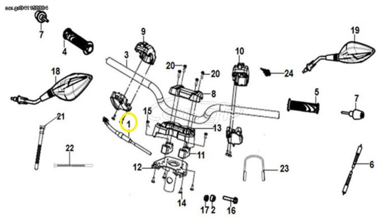 Ντίζα Γκαζιού Sym Jet-x 125 Lc Cbs E5 17910-X8A-000