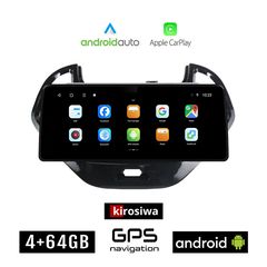 KIROSIWA FORD KA (μετά το 2017) Android οθόνη αυτοκίνητου 4GB (+64GB) με GPS WI-FI (ηχοσύστημα αφής 12.3" ιντσών Android Auto Apple Carplay Youtube Playstore MP3 USB Radio Bluetooth Mirrorlink ερ