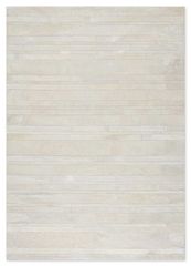 Δερμάτινο Χειροποίητο Χαλί Skin Stripes White - 200x300