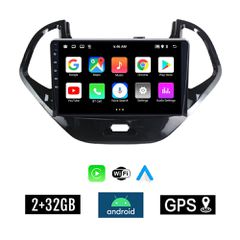 KIROSIWA 2+32GB FORD KA (μετά το 2017) Android οθόνη αυτοκίνητου 2GB με GPS WI-FI (ηχοσύστημα αφής 9" ιντσών Youtube Playstore MP3 USB Radio Bluetooth Mirrorlink εργοστασιακή, 4x60W, AUX, μαύρο)
