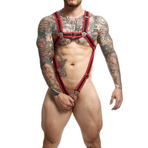 DNGEON Cross Cockring Harness O/S RED