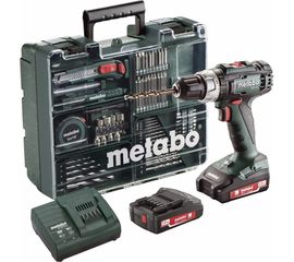 Metabo BS 18 L Set Δραπανοκατσάβιδο Μπαταρίας 18V 2x2Ah