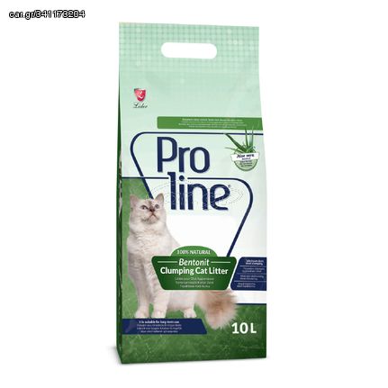 Άμμος Proline Cat Litter Bentonite Aloe Vera από Μπετονίτη με Άρωμα Αλόη Βέρα 10L