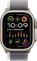 Apple Watch Ultra 2 GPS + Cellular 49mm Titanium Case with GreenGrey Trail Loop M/L - (MRF43GKA)