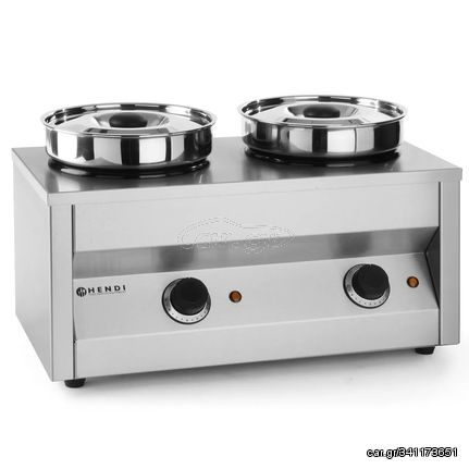 Bain Marie Αέρα Με 2 Δοχεία 2x4.2L 400W Hendi 201206