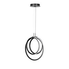 InLight Κρεμαστό φωτιστικό LED 40W 3CCT by switch on base σε μαύρο χρώμα D:38cm 6080-BL