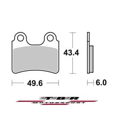 ΤΑΚΑΚΙ BRAKE PADS TBR831 PR-1 BETA  EVO SENIOR 	80 11 FRONT - L