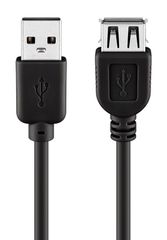 GOOBAY καλώδιο USB 2.0 σε USB (F) 93601, copper, 5m, μαύρο