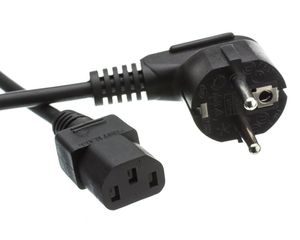 POWERTECH καλώδιο τροφοδοσίας PC CAB-P016, 3x 0.50mm², copper, 1.5m, μαύρο