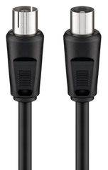 GOOBAY καλώδιο κεραίας αρσενικό σε θηλυκό 11722, <70dB, CCS, 2.5m, μαύρο