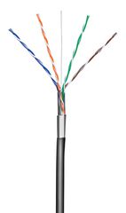 GOOBAY καλώδιο δικτύου 57294, CAT 5e F/UTP, CCA, έως 40m, 100m, μαύρο