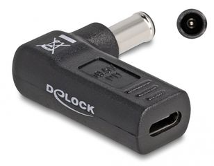 DELOCK αντάπτορας τροφοδοσίας 60014, USB-C σε Sony 6x4.3mm, 90°, μαύρος