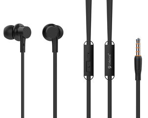 CELEBRAT earphones με μικρόφωνο G19, 3.5mm σύνδεση, Φ10mm, 1.2m, μαύρα