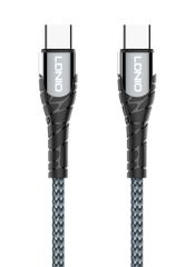 LDNIO καλώδιο USB-C σε USB-C LC101, 65W PD, 1m, γκρι