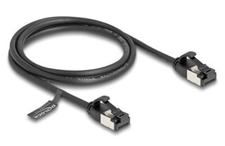 DELOCK καλώδιο δικτύου 80183, CAT 8.1 U/FTP, 40Gbps, εύκαμπτο, 1m, μαύρο