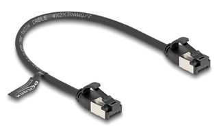 DELOCK καλώδιο δικτύου 80181, CAT 8.1 U/FTP, 40Gbps, εύκαμπτο, 0.25m, μαύρο