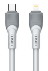 LDNIO καλώδιο Lightning σε USB-C LC601I, 30W PD, 1m, γκρι