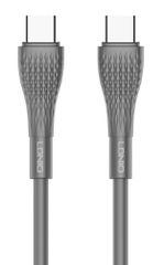 LDNIO καλώδιο USB-C σε USB-C LC671C, 65W PD, 1m, γκρι