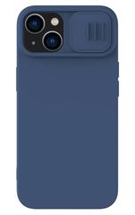 NILLKIN θήκη CamShield Silky Silicone για iPhone 15 Plus, μπλε