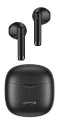 USAMS earphones IA04 με θήκη φόρτισης, True Wireless, Φ13mm, μαύρα