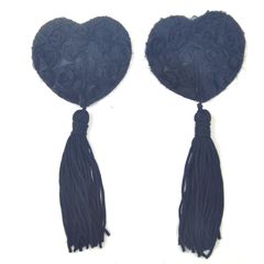 Black Lace Rose Nipple Tassels