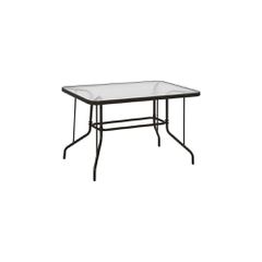 ΤΡΑΠΕΖΙ ADAM HM5679.02 ΜΕΤΑΛΛΙΚΟ ΚΑΦΕ ΜΕ ΓΥΑΛΙΝΗ ΕΠΙΦΑΝΕΙΑ 120Χ70Χ71Υεκ.