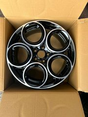 EW24-VELOCE 7.5X17 5X98 ET 33 CB 58.1 BLACK POLISHED CONIC