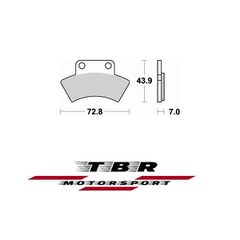 ΤΑΚΑΚΙ BRAKE PADS TBR856 PR-1 POLARIS  250 L 2x4 250 	90 REAR - R
