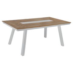 ΤΡΑΠΕΖΙ ΑΛΟΥΜΙΝΙΟΥ TABER HM5131.11 ΛΕΥΚΟ ΜΕ POLYWOOD TOP 200x100x75Υεκ
