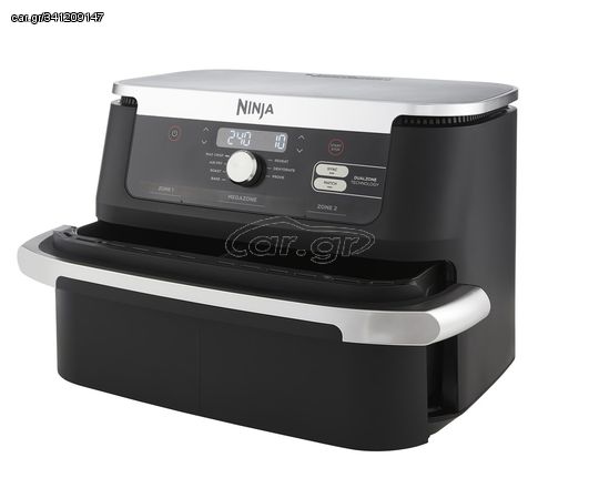 Ninja AF500EU fryer Double 10.4 L Stand-alone 2470 W Hot air fryer Black, Stainless steel