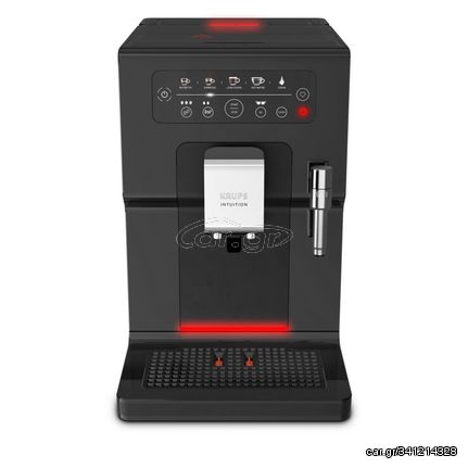 Krups Intuition EA870810 Αυτόματη Μηχανή Espresso 1450W Πίεσης 15bar με Μύλο Άλεσης, Μαύρη