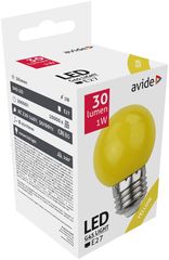 Avide LED Διακοσμητική Λάμπα G45 1W E27 Κίτρινο