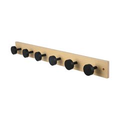 Κρεμάστρα τοίχου ξύλινη διαστάσεων 60x6x6cm με 6 θέσεις