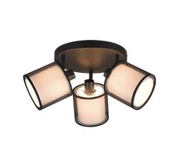 Σποτ Τρίφωτο Ροζέτα 49xH22cm 3xE14 Μαύρο Trio Lighting Burton 811430332