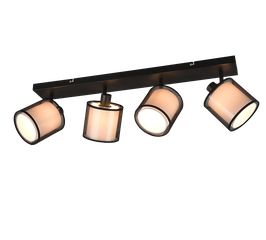 Σποτ Τετράφωτο 71xH19cm 4xE14 Μαύρο Trio Lighting Burton 811400432