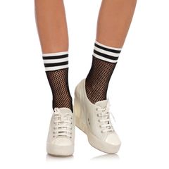 Fishnet Athletic Anklets O/S BLACK