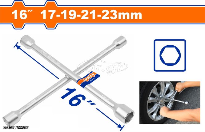 WADFOW ΤΡΟΧΟΚΛΕΙΔΟ - ΣΤΑΥΡΟΣ ΑΥΤΟΚΙΝΗΤΟΥ 16" / 17-19-21-23mm (WTH8316)