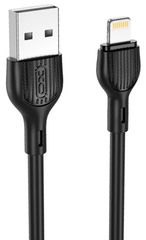 XO NB200 2.1A USB Καλώδιο Lightning 1.0μ Μαύρο