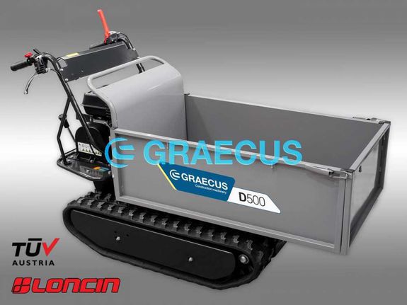 Dumper ερπυστριοφόρο με μηχανική ανατροπή GRAECUS D500