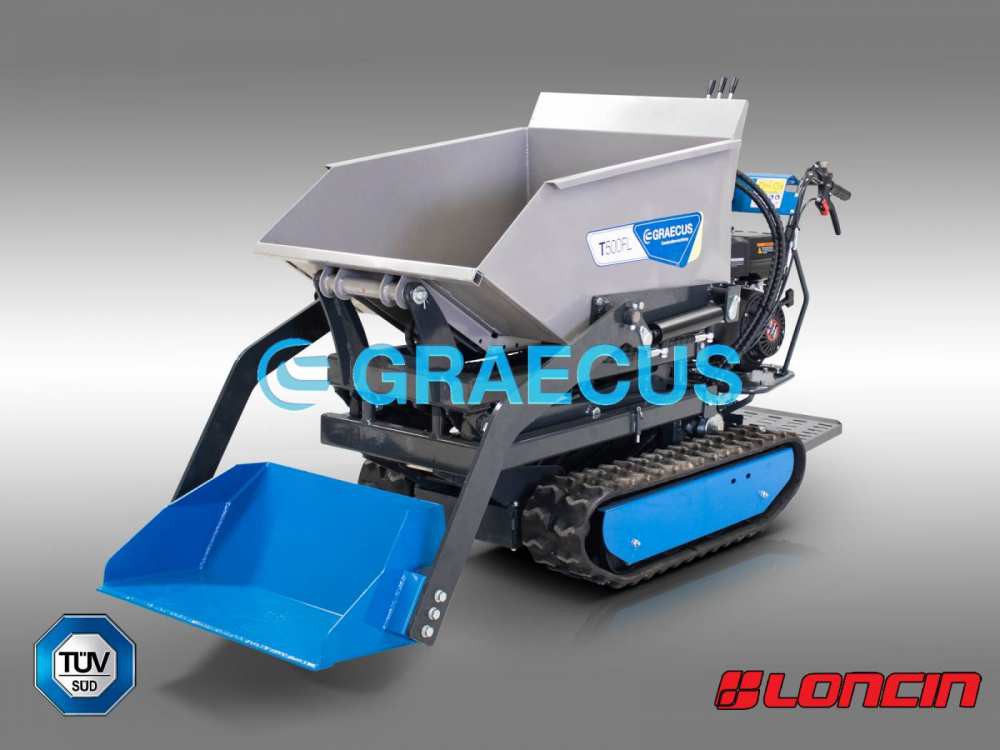 Ντάμπερ - Dumper Graecus 2025 Dumper με υψηλή ανατροπή και προαιρετικό φορτωτή 9hp GRAECUS