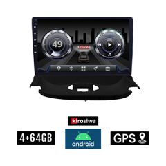 KIROSIWA 4+64GB PEUGEOT 206 (1998 - 2006) Android οθόνη αυτοκίνητου 4GB με GPS WI-FI (ηχοσύστημα αφής 9" ιντσών Youtube Playstore MP3 USB Radio Bluetooth Mirrorlink DSP 4x60W Apple Carplay Android Aut