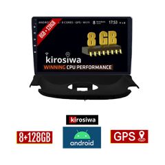 KIROSIWA 8GB + 128GB PEUGEOT 206 (1998 - 2006) Android οθόνη αυτοκίνητου με GPS WI-FI (ηχοσύστημα αφής 9" ιντσών Youtube Playstore MP3 USB Radio Bluetooth Mirrorlink DSP Apple Carplay Android Auto 4x6