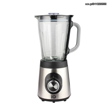 IQ BL-416 Inox Μπλέντερ για Smoothies με Γυάλινη Κανάτα 1.5lt 800W