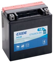 Μπαταρία Μοτοσυκλέτας EXIDE ETX20CH-BS(YTX20CH-BS) 18Ah 230A,AGM