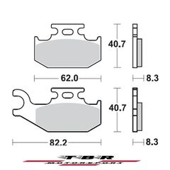ΤΑΚΑΚΙ BRAKE PADS TBR936 PR-1 SUZUKI  LTA F 400 08 FRONT - R